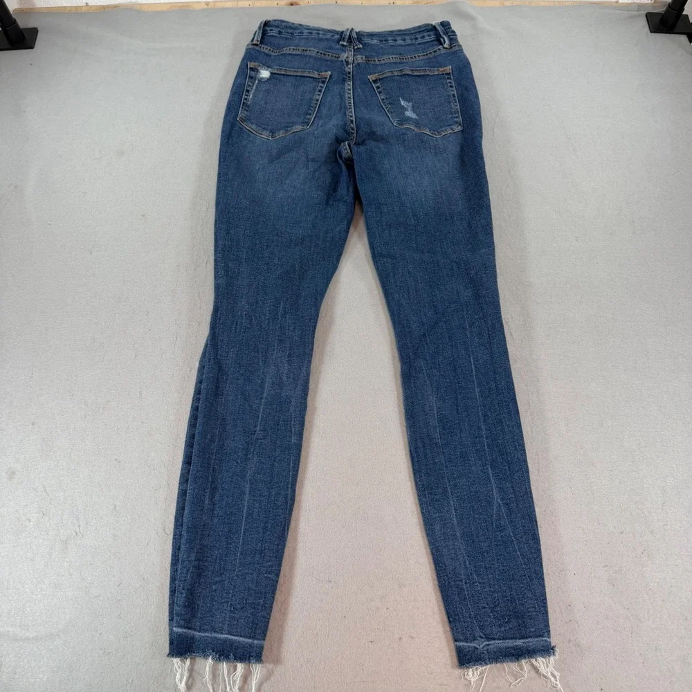 Good American Good Legs Skinny Jeans Womens 29 Distressed Raw Hem